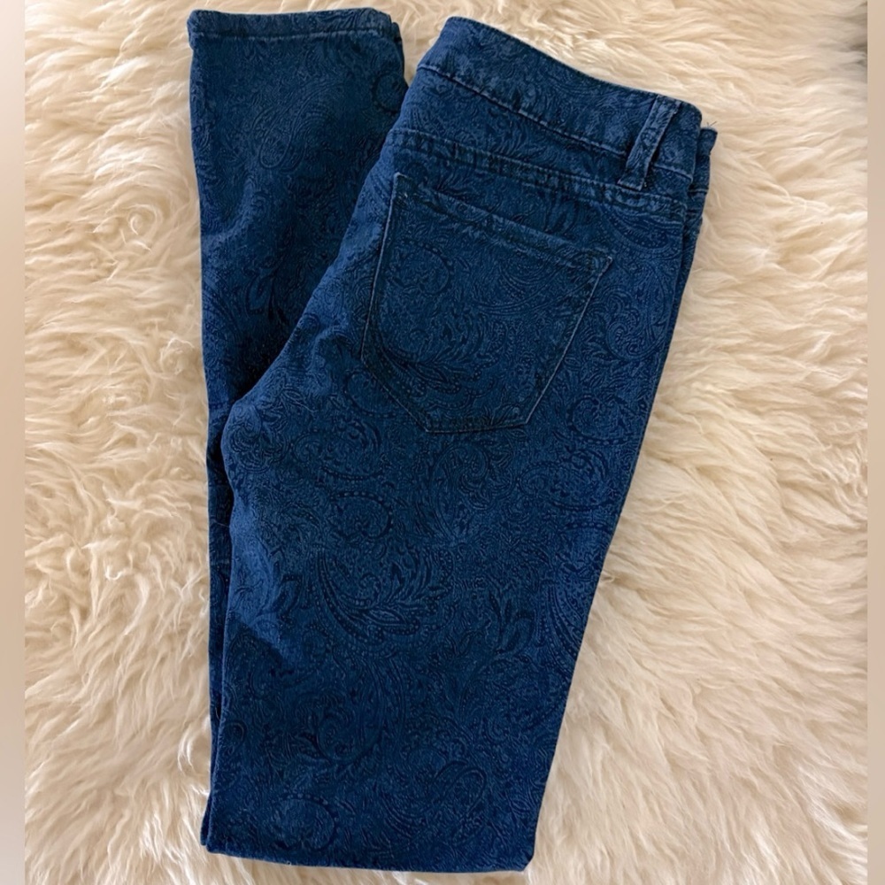 Ecko Unlimited Paisley Print Dark Blue Skinny Jeans